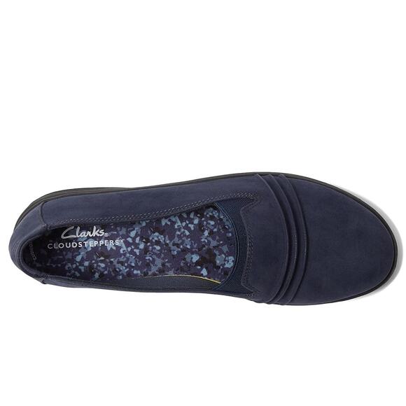 NWT Clarks Women's  Blue's Breeze Sol Loafer, Navy Synthetic, 6 Medium US - Picture 2 of 3